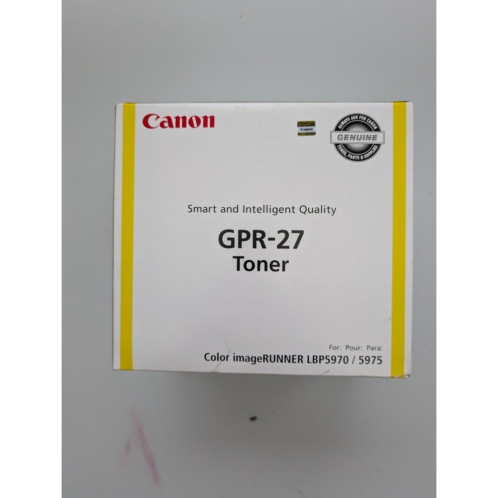 Genuine Canon GPR-27 Yellow Toner 9642A008AA LBP5970 LBP5975 OEM Sealed Box